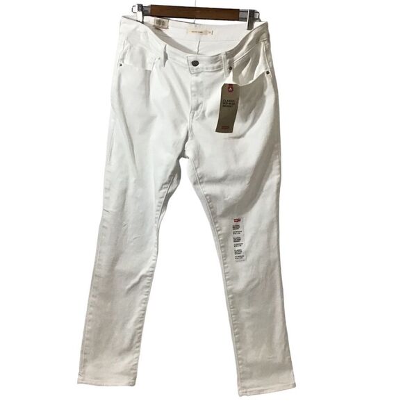 Levi’s White Classic Mid Rise Skinny Jeans New Size 32 - Picture 2 of 9